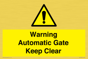 Warning Automatic Gate Keep Clear